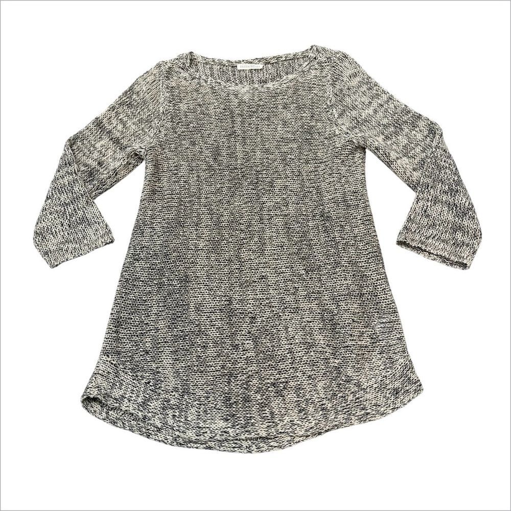 Eileen Fisher Open Knit Marled Organic Cotton Organic Linen Sweater Size M - Picture 1 of 12